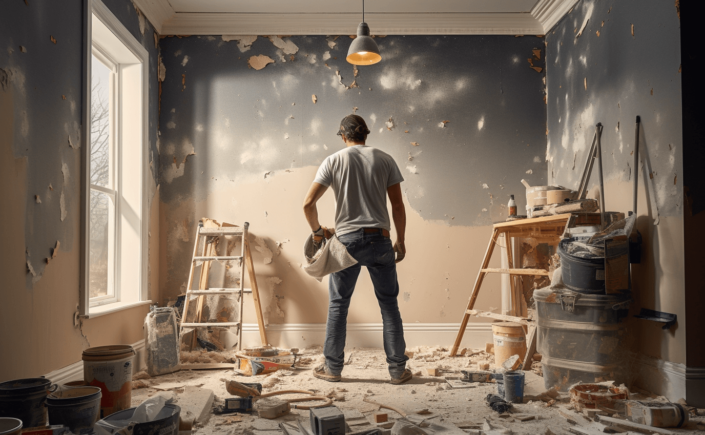 handyman painting walls